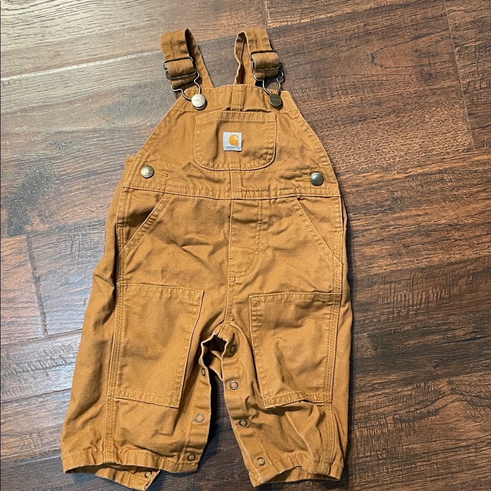 Carhartt Baby Tan Brown Canvas Overalls